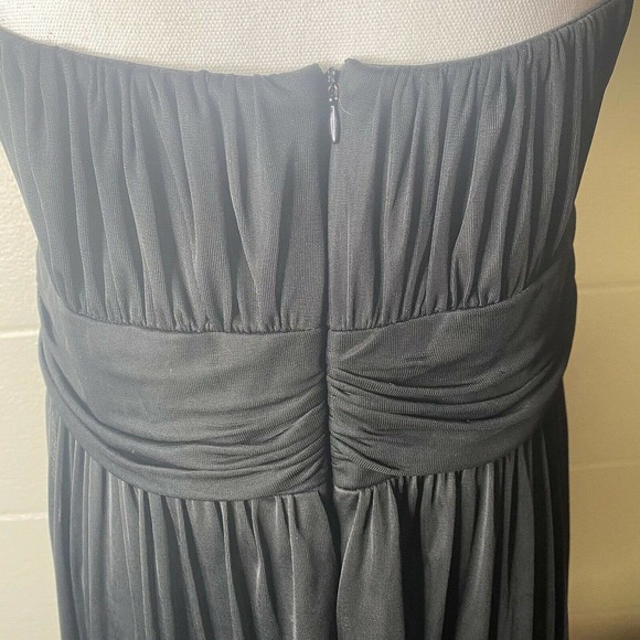 Pompous Girly Womens Sz 18W Black Cocktail Party Dress Sequin Chiffon High Low - Picture 4 of 10